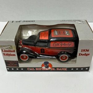 Cal Ripken die cast metal 1936 dodge bank.